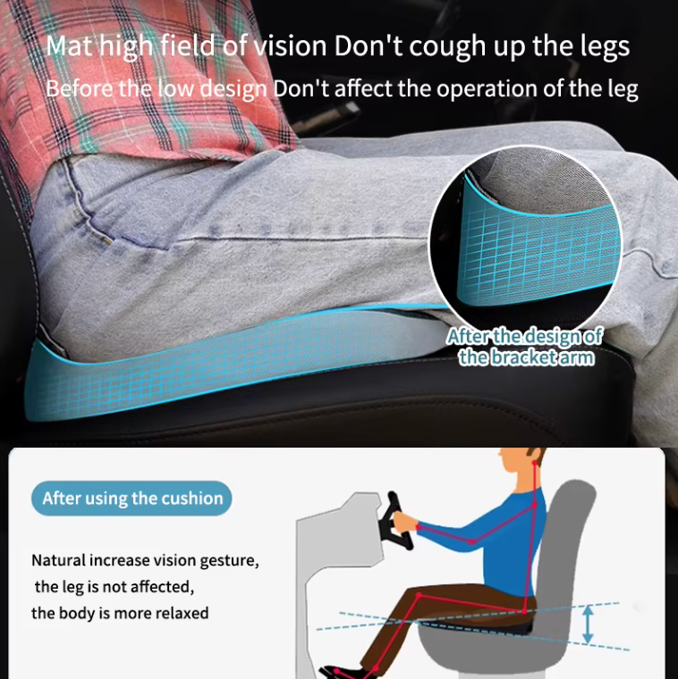 Orthopädisches Memory Foam Sitzkissen - Gegen Rückenschmerzen, Ischias & Steißbeinschmerzen - Rutschfest