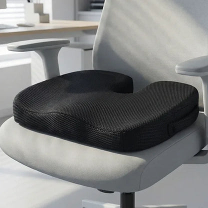 Orthopädisches Memory Foam Sitzkissen - Gegen Rückenschmerzen, Ischias & Steißbeinschmerzen - Rutschfest